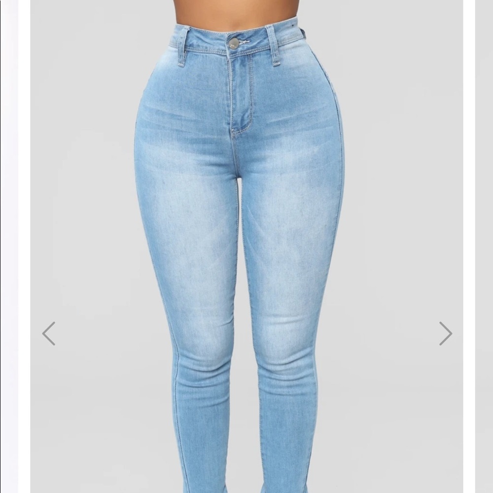 Light Blue Wash High Waisted Skinny Jeans